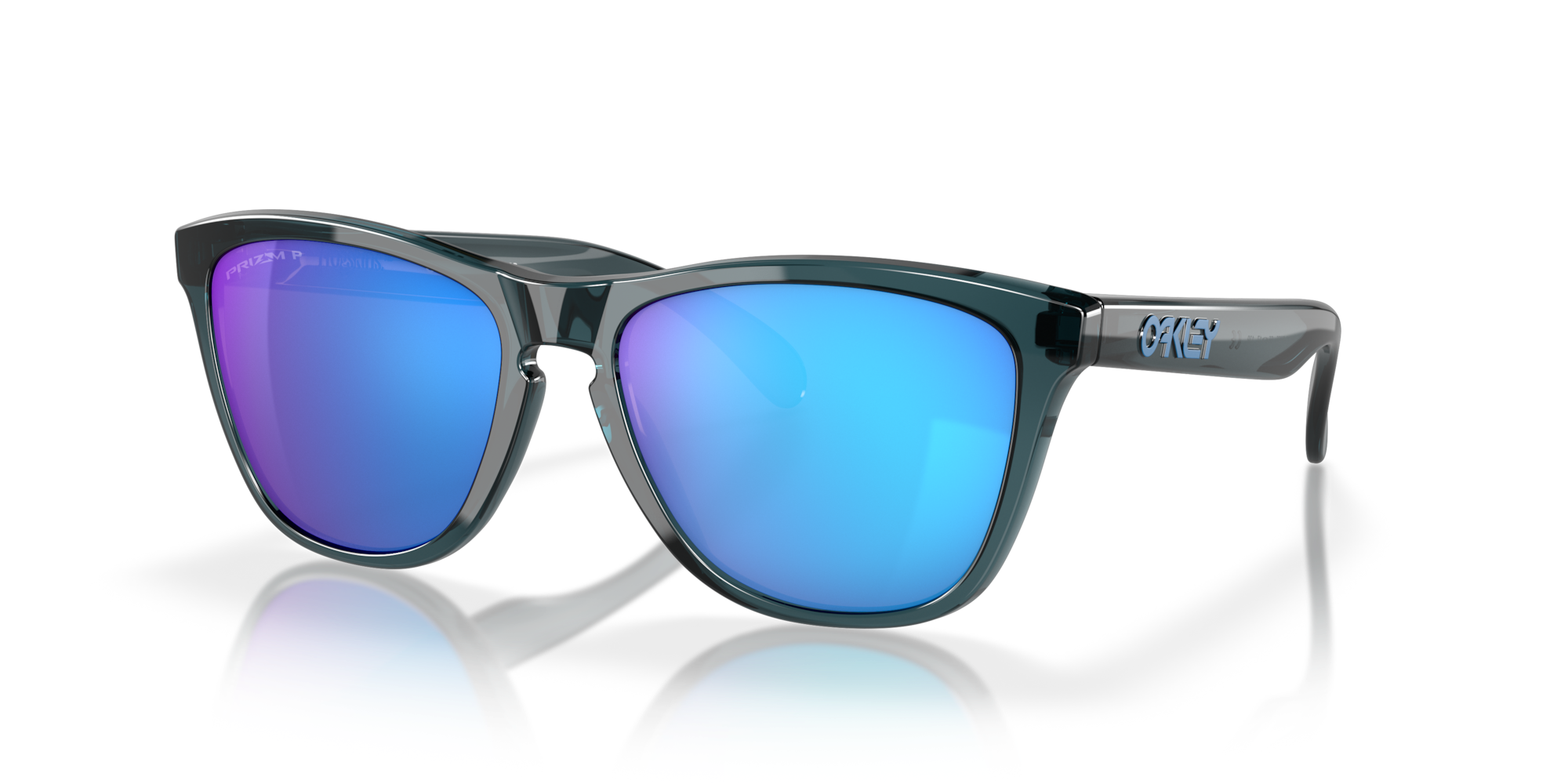 Oakley Frogskins Crystal Black w/ Prizm Saphire Polarized – Exit