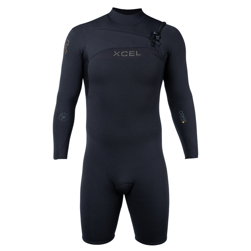 Load image into Gallery viewer, Xcel Comp + 2mm L/S Springsuit - Black