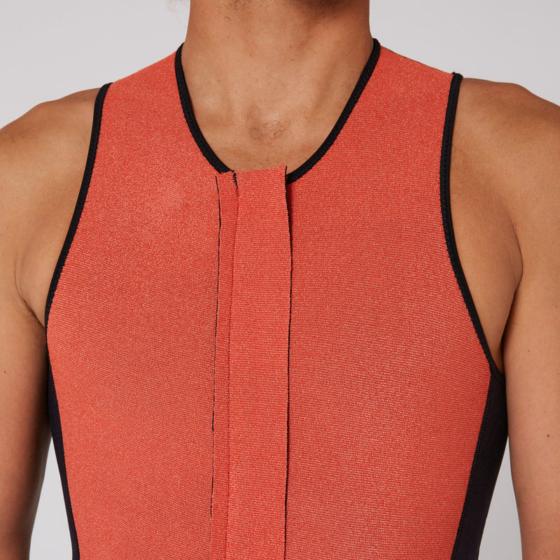 Load image into Gallery viewer, O&E Double Black Sleeveless Frontzip Paddle Vest - 1.5mm