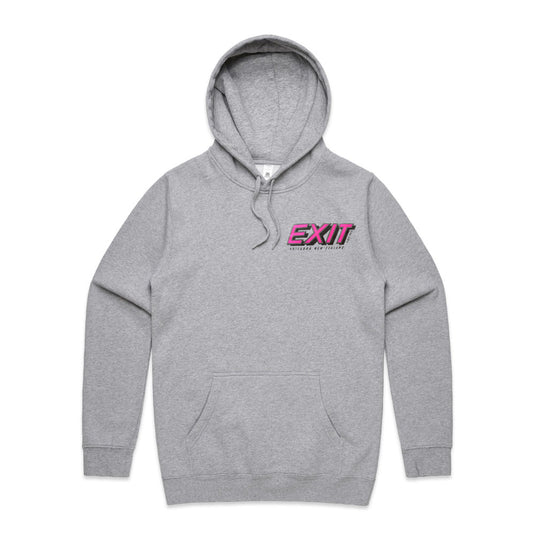 Exit Surf OG Logo Hoody - Grey/Pink