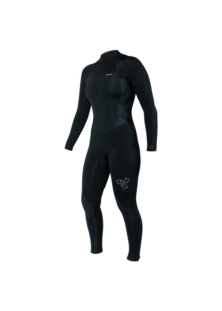 Load image into Gallery viewer, Xcel Ladies Axis 3/2 Backzip - Black/Palm Monstera