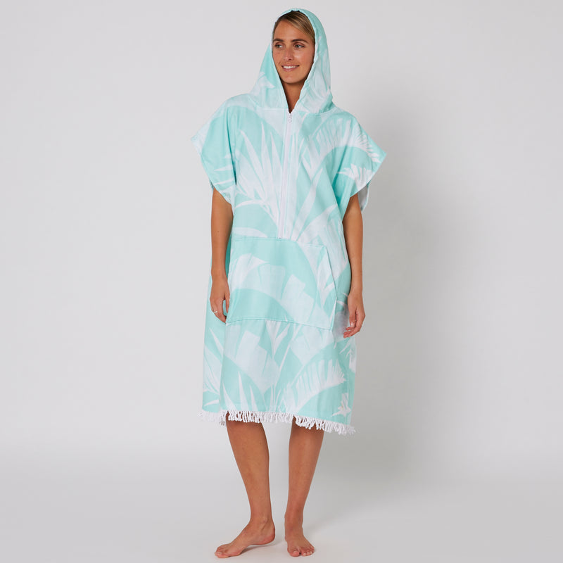 Load image into Gallery viewer, O&E Ladies Zip Front Hooded Poncho