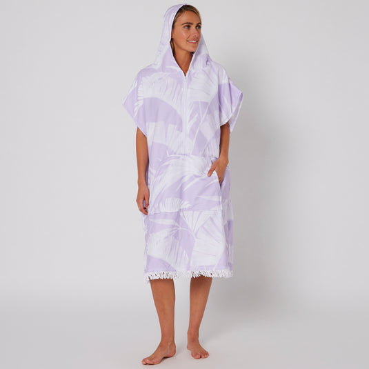O&E Ladies Zip Front Hooded Poncho