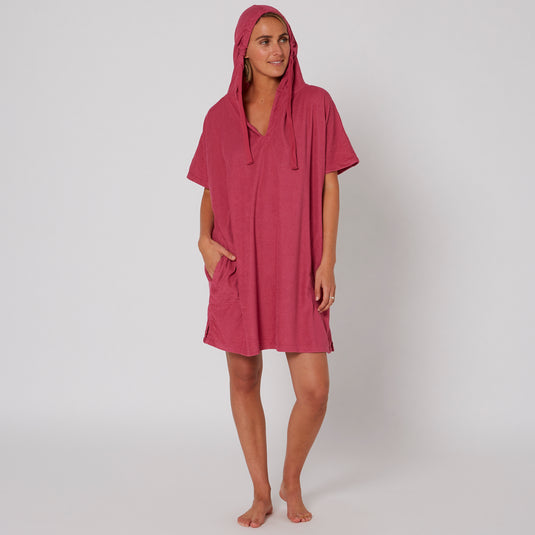 O&E Ladies V-Neck Hooded Poncho