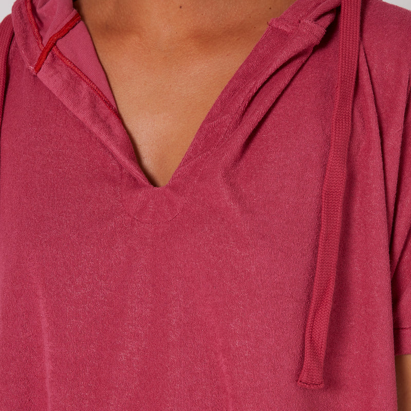 Load image into Gallery viewer, O&E Ladies V-Neck Hooded Poncho