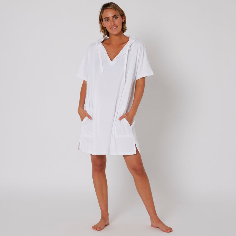 Load image into Gallery viewer, O&E Ladies V-Neck Hooded Poncho
