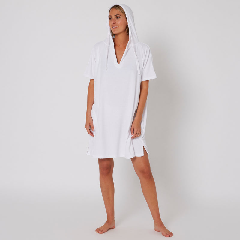Load image into Gallery viewer, O&E Ladies V-Neck Hooded Poncho
