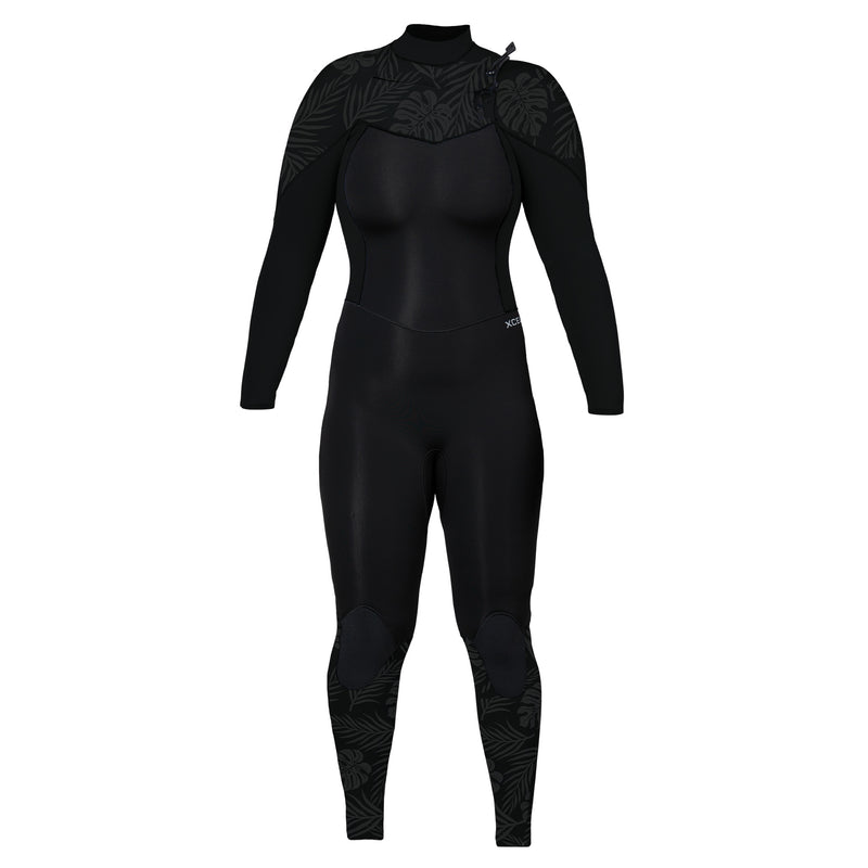 Load image into Gallery viewer, Xcel Ladies Comp 3/2mm Fullsuit - Black/Palm Monstera