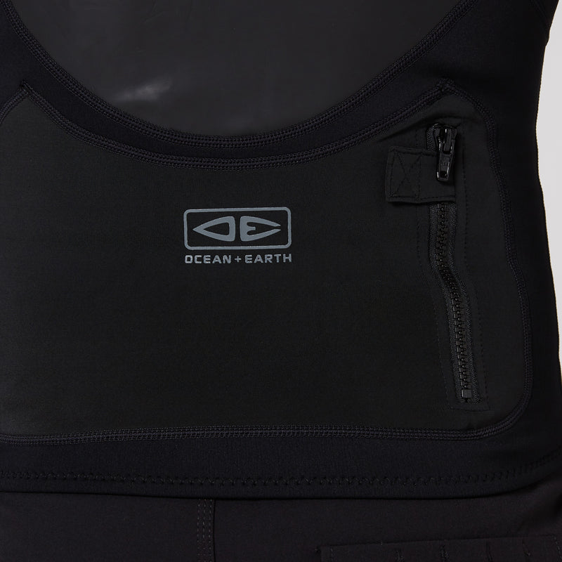 Load image into Gallery viewer, O&E Double Black Long Sleeve Frontzip Paddle Vest - 1.5mm