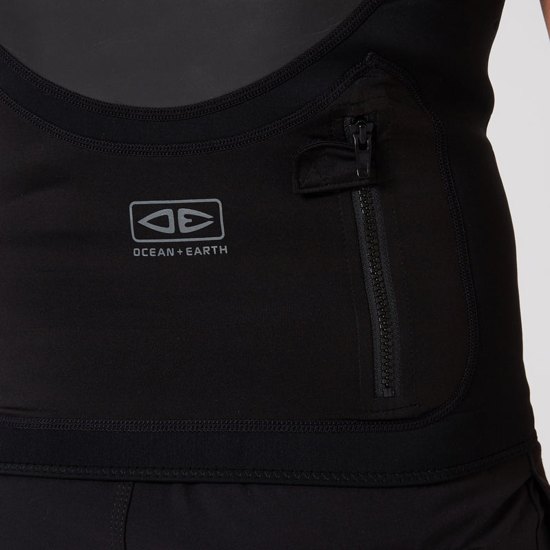 Load image into Gallery viewer, O&E Double Black Sleeveless Frontzip Paddle Vest - 1.5mm