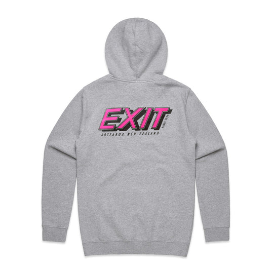 Exit Surf OG Logo Hoody - Grey/Pink