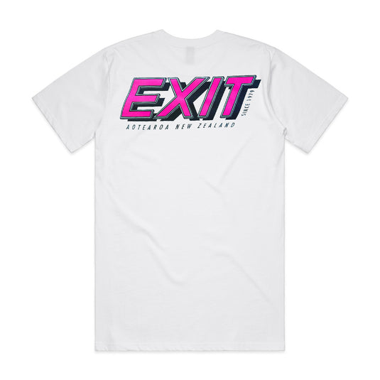 Exit Surf OG Logo Tee - WHT/Pink