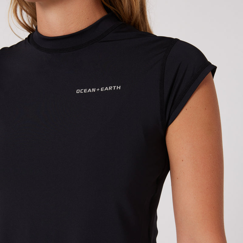 Load image into Gallery viewer, O&E Ladies Eclipse Cap Sleeve Rash Vest