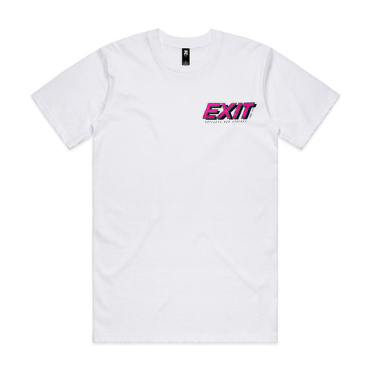 Exit Surf OG Logo Tee - WHT/Pink