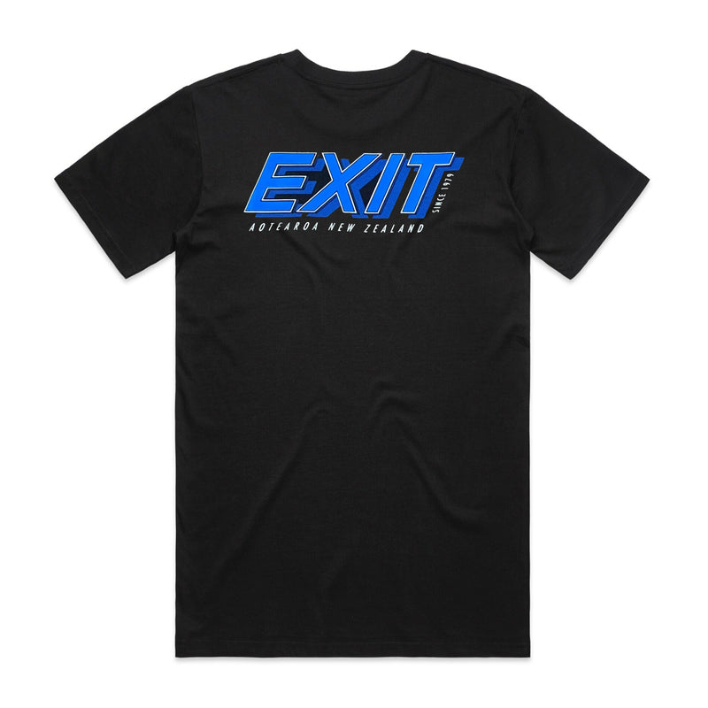 Load image into Gallery viewer, Exit Surf OG Logo Tee - Blk/Blu