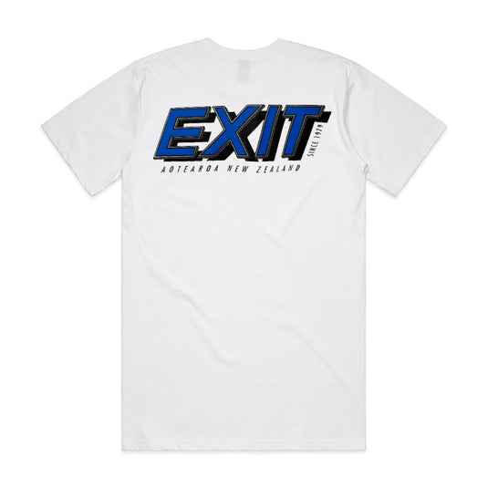 Exit Surf OG Logo Tee - White/Blue