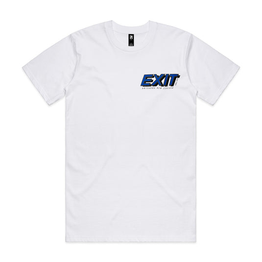 Exit Surf OG Logo Tee - White/Blue