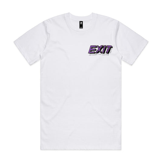 Exit Surf OG Logo Tee - White/Purple