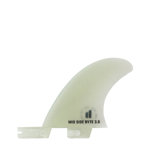 FCSII Mid Side Byte Fin Set - 3.6inch/Clear