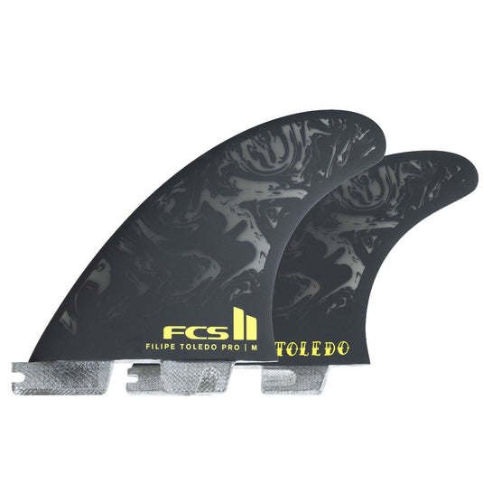 FCSII Filipe Toledo PG Pro Tri Fin - Black/Acid