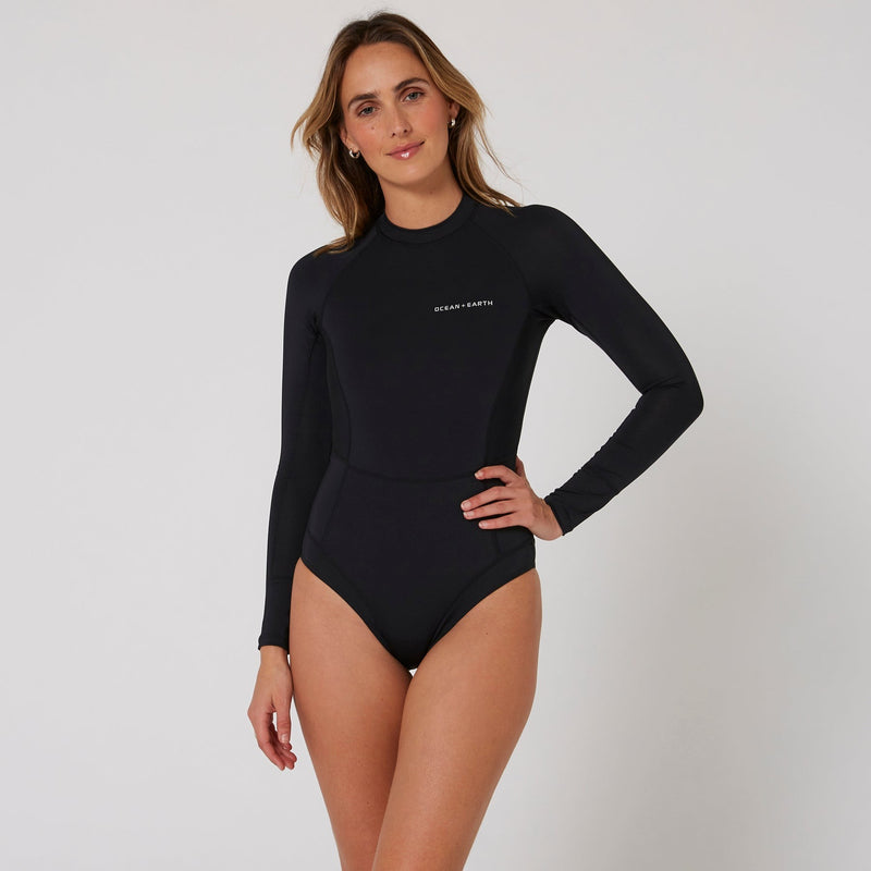 Load image into Gallery viewer, O&E Ladies Oceana L/S BZ Surf Suit