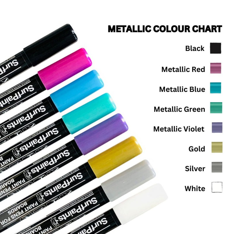 Load image into Gallery viewer, Surf Paints Premium 8 Pack - Metallic Set