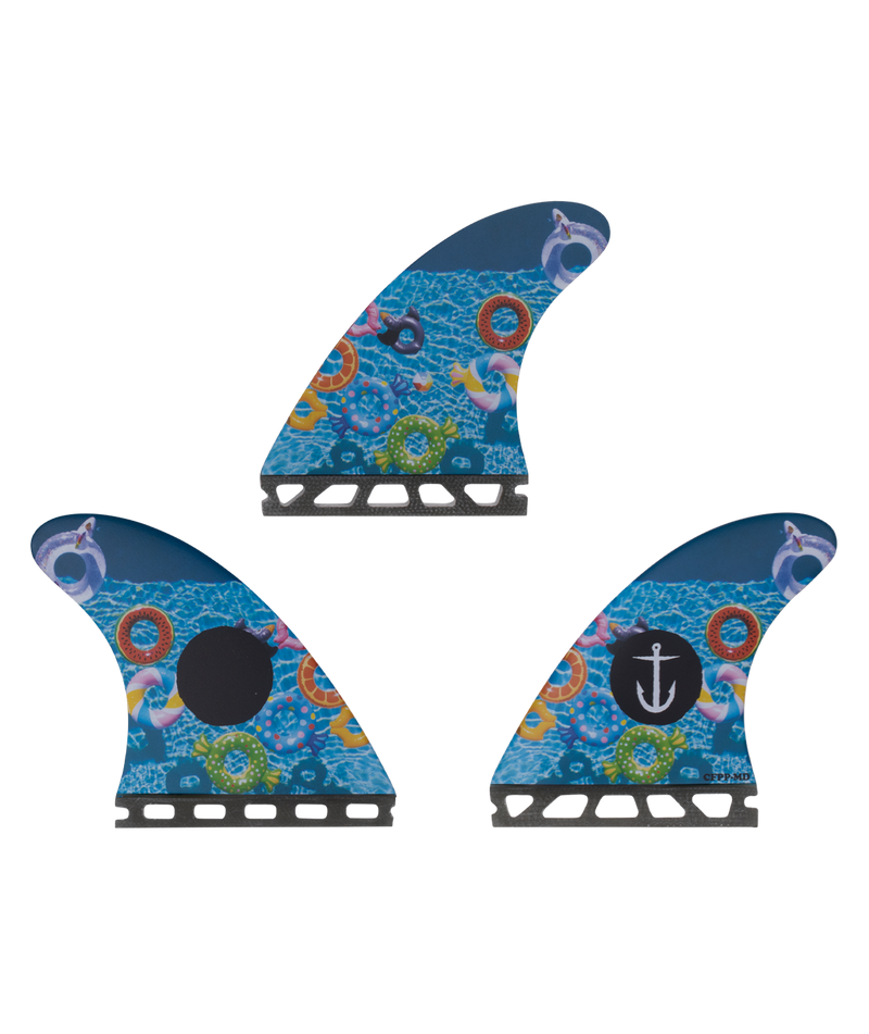 Load image into Gallery viewer, Captain Fin Pool Party Single Tab Tri Fin