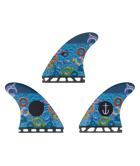 Captain Fin Pool Party Single Tab Tri Fin