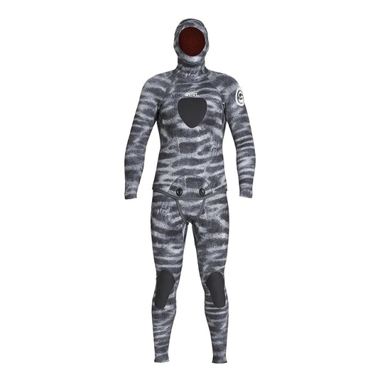 Xcel Free-Diver 5mm 2-Piece Hooded Wetsuit - Tiger Shark