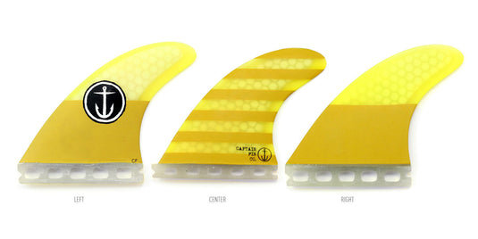 Captain Fin CF Small Single Tab Tri Fin Set
