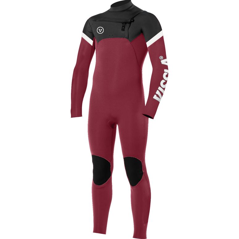 Load image into Gallery viewer, Vissla Boys 7 Seas Raditude 3/2 Chest Zip Steamer - Rusty Red