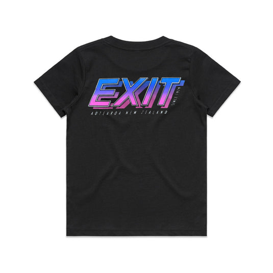 Exit Surf Youth Fade Tee - Black