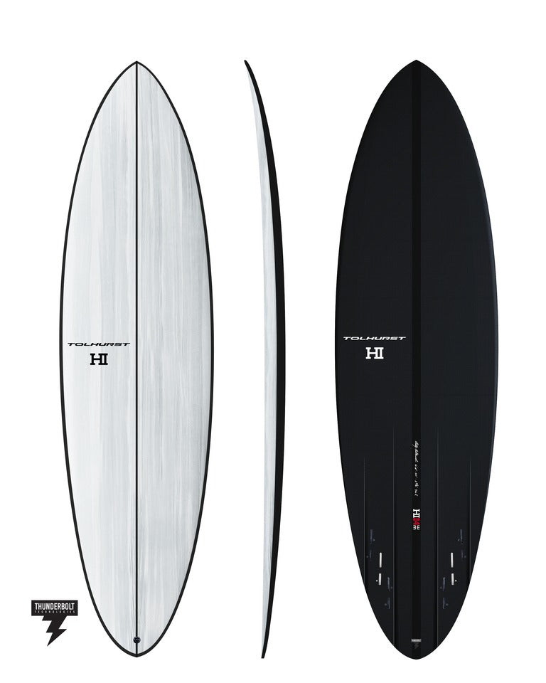 Load image into Gallery viewer, Harley Ingleby MID4 3+3 Thunderbolt Carbon - WHT/CRB BTM
