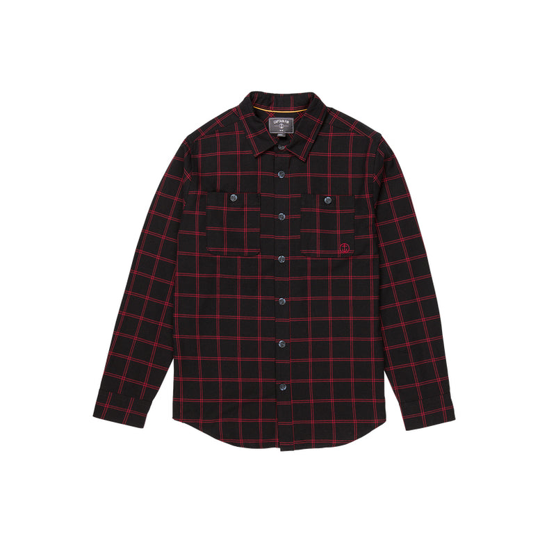 Load image into Gallery viewer, Captain Fin Marsh Lands Flannel - Black
