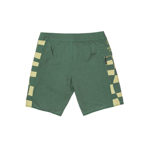 Captain Fin Keyhole Fire Check Boardshort - Cilantro