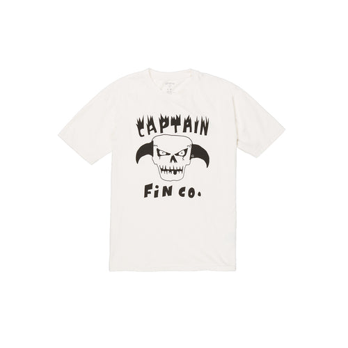 Captain Fin Ozzy Wrong Twin Fin Skull Tee - White