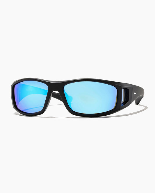 Ritual Vision Dragster -Matte Black/Blue Reflective Polarized