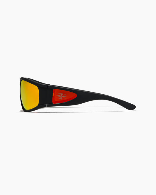 Load image into Gallery viewer, Ritual Vision The Vacationer - Matte Black/Reflective Orange Polarized

