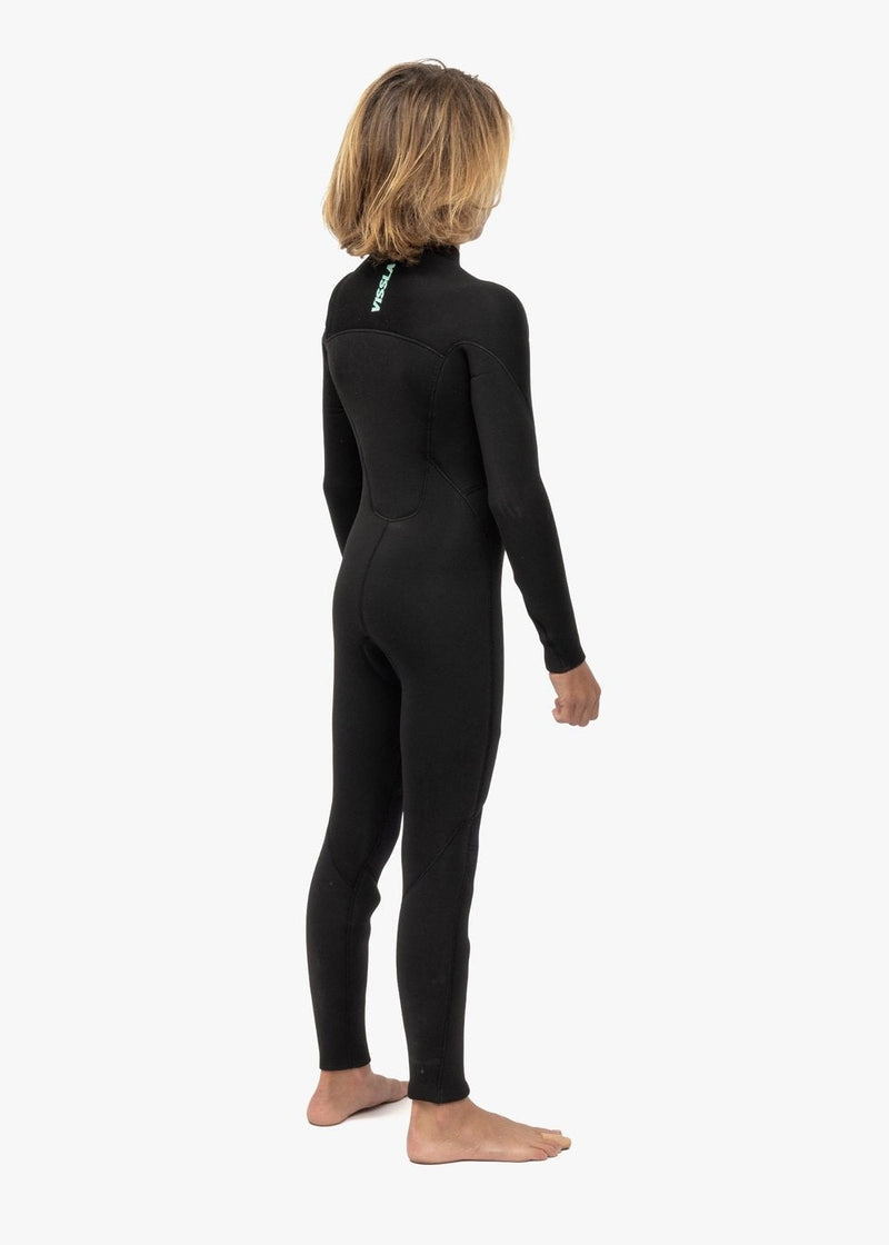Load image into Gallery viewer, Vissla Boys 7 Seas 4/3mm Chest Zip Steamer - BLK

