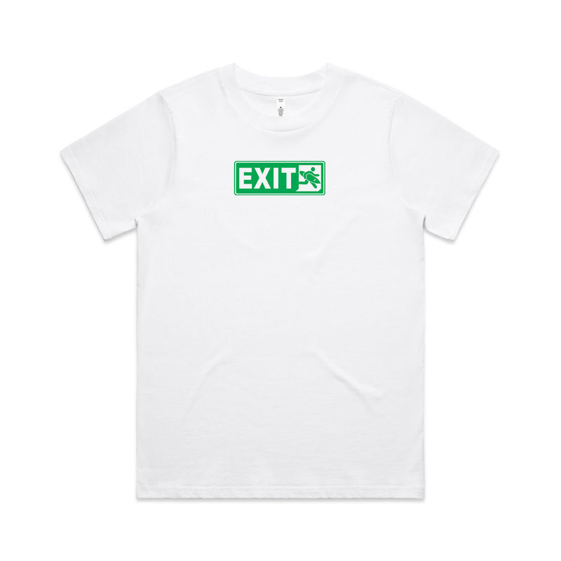 Load image into Gallery viewer, Exit Surf Ladies Emergency Exit Sign Tee
