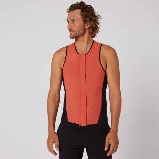 O&E Double Black Sleeveless Frontzip Paddle Vest - 1.5mm