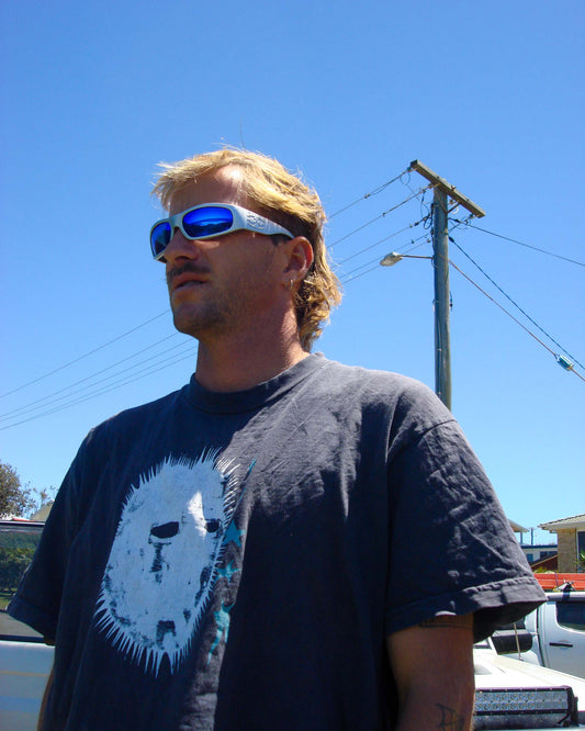 Load image into Gallery viewer, Ritual Vision Parasite - Matte Chrome/Blue Reflective Polarized
