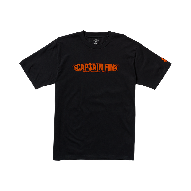 Load image into Gallery viewer, Captain Fin Fin Flame Tee - Black
