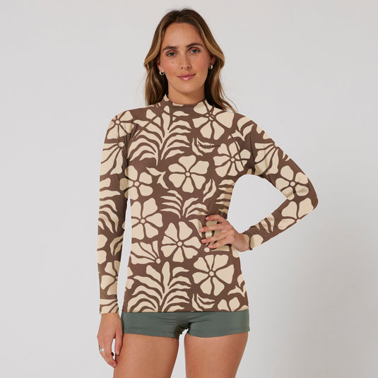 O&E Ladies Waves L/S Rash Shirt