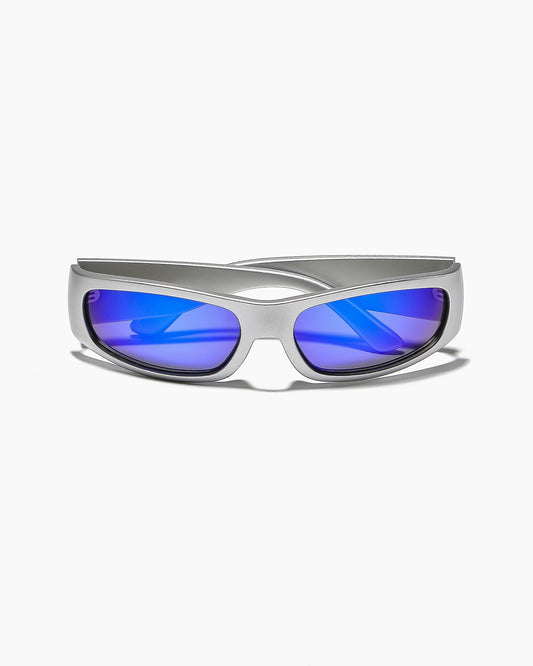 Load image into Gallery viewer, Ritual Vision Parasite - Matte Chrome/Blue Reflective Polarized

