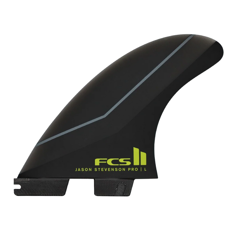 Load image into Gallery viewer, FCSII JS Industries PG Pro Tri Fin Set  - Smoke/Lime
