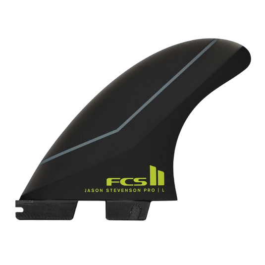 FCSII JS Industries PG Pro Tri Fin Set  - Smoke/Lime