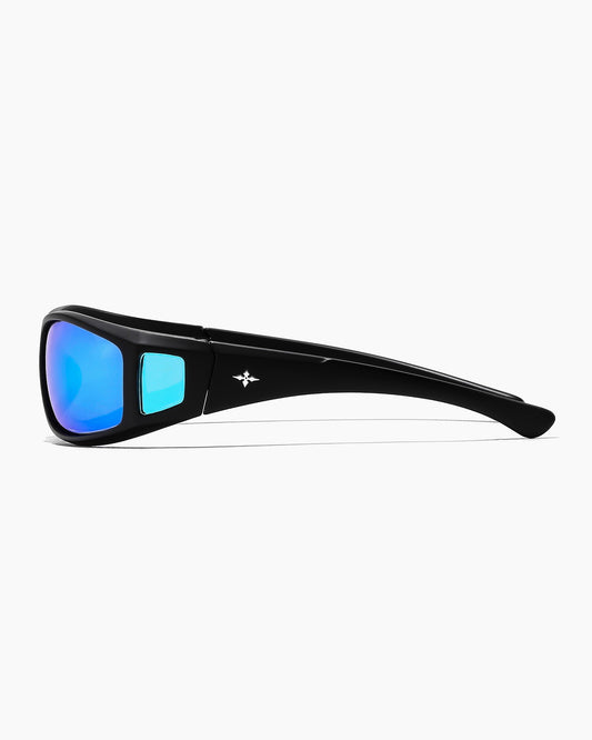 Load image into Gallery viewer, Ritual Vision Dragster -Matte Black/Blue Reflective Polarized
