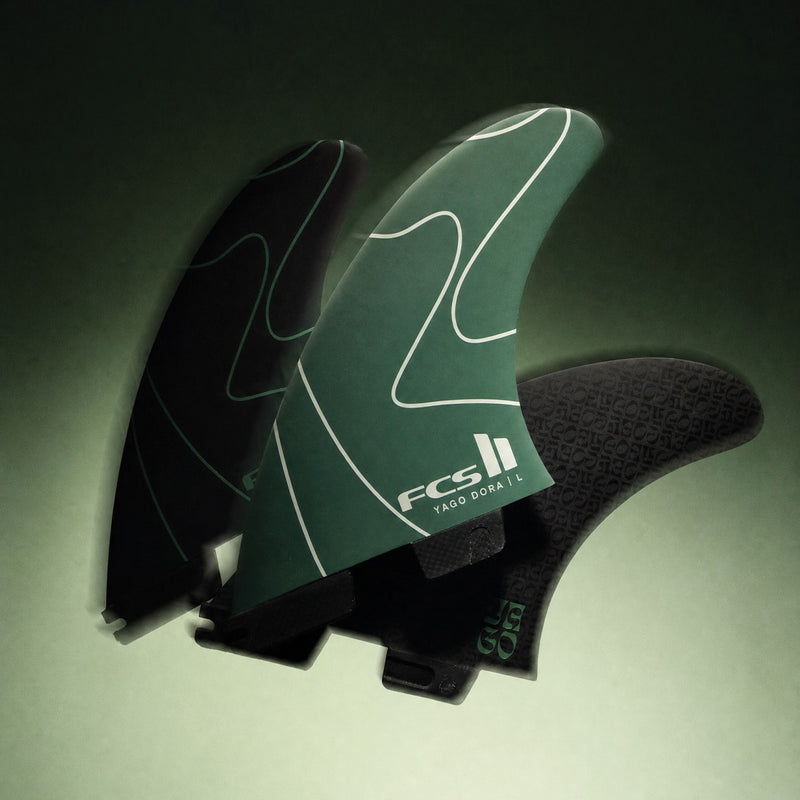 Load image into Gallery viewer, FCSII Yago Dora PC Tri Fin Set - Pulse Green
