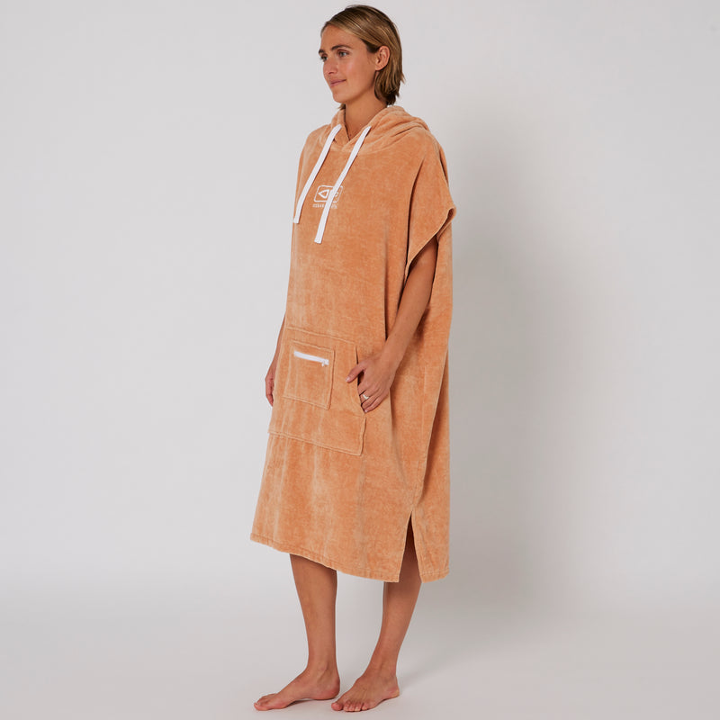 Load image into Gallery viewer, O&amp;E Ladies Honey Hooded Poncho
